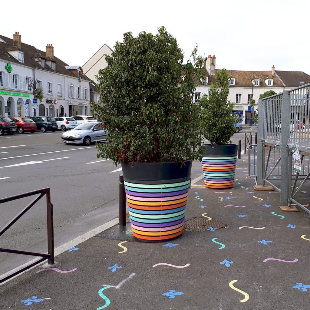 amenagement voirie mobilier urbain plantes atech pastel