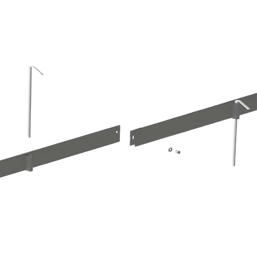 Kaminbau Mierzwa Rampe D'escalier Droite Acier Galvanisé - 7 Marches (H133 Cm, L800 Mm) - Qualité Allemande
