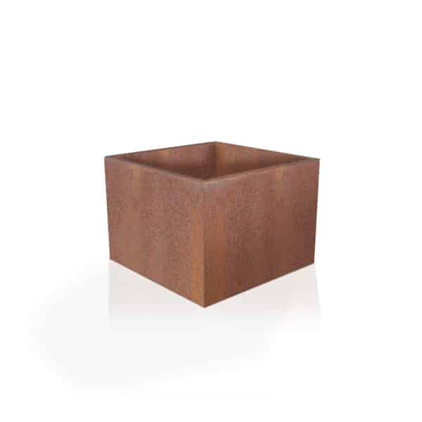 ATECH - Square bin - Corten - 1000x1000h730