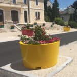 Bac de jardin rond en acier peint 01