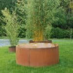 Round water table - corten steel