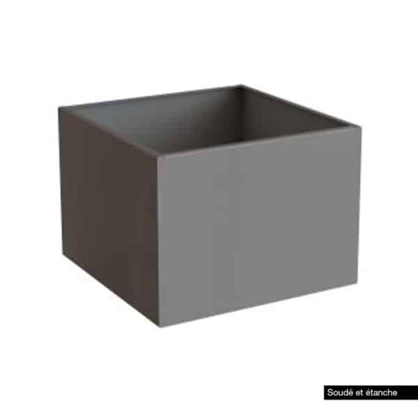 welded square corten garden planter