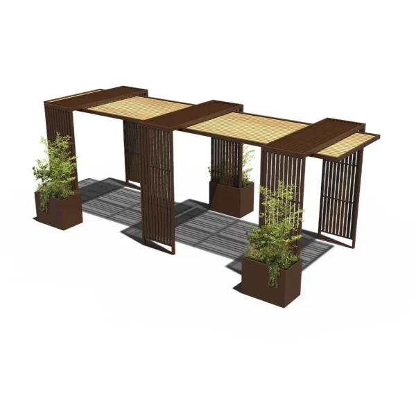 atech pergola helios modele 1 vue 3d modele 5 vue 3d vegetalisee