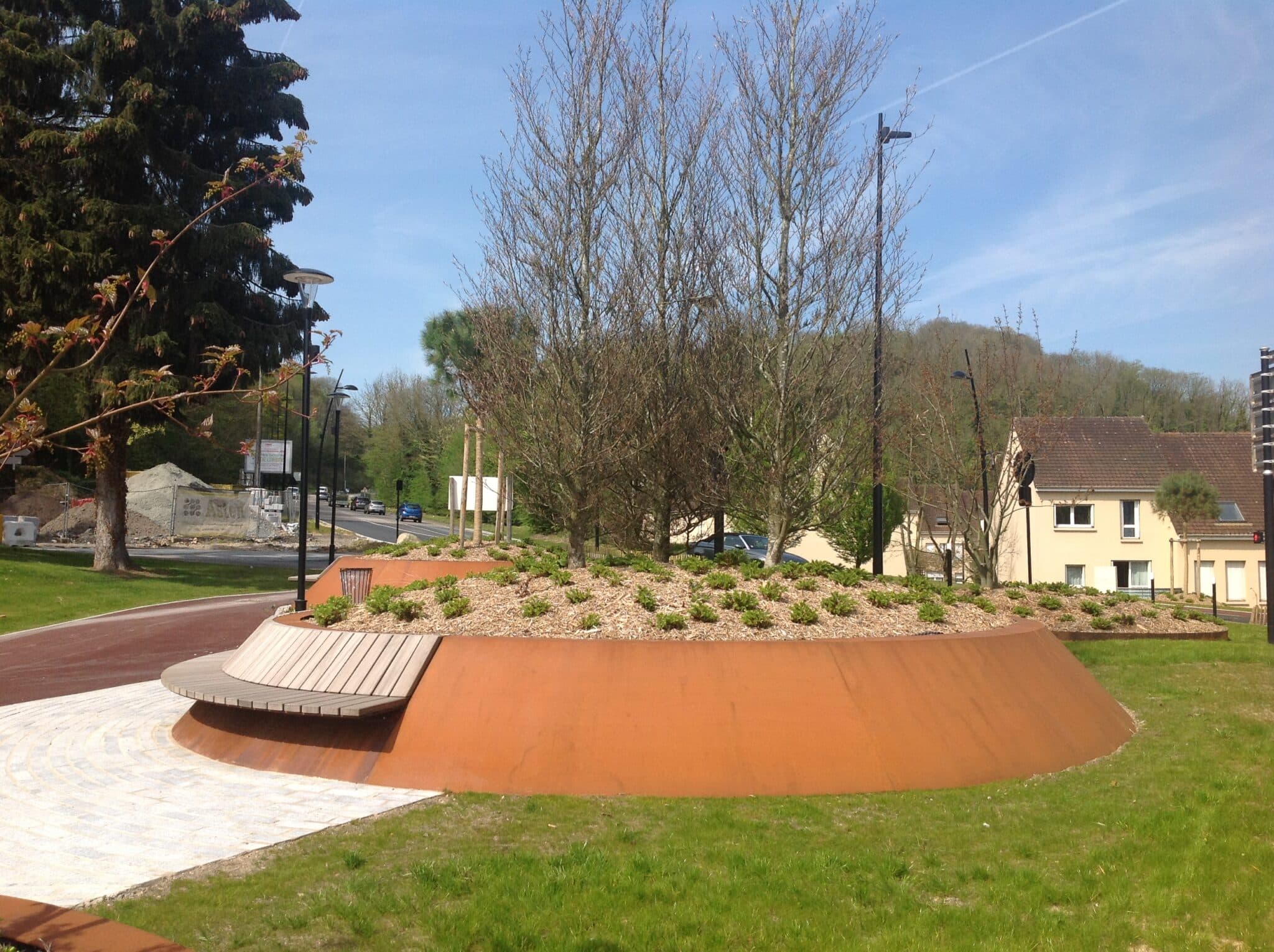 ATECH Jardin urbain SUR MESURE corten sable MAROMME 76150 21