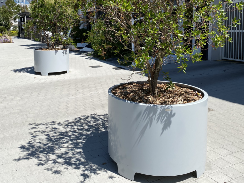 Bac à plantes cylindrique – Patine