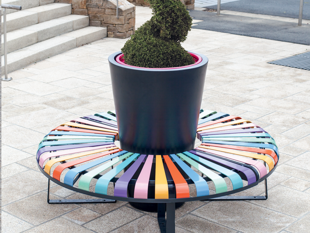 Circular banquette – Pastel