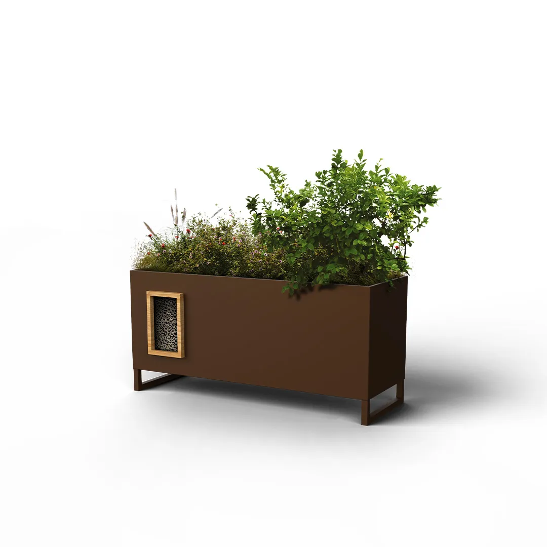 Stoneware planter on legs – GAIA