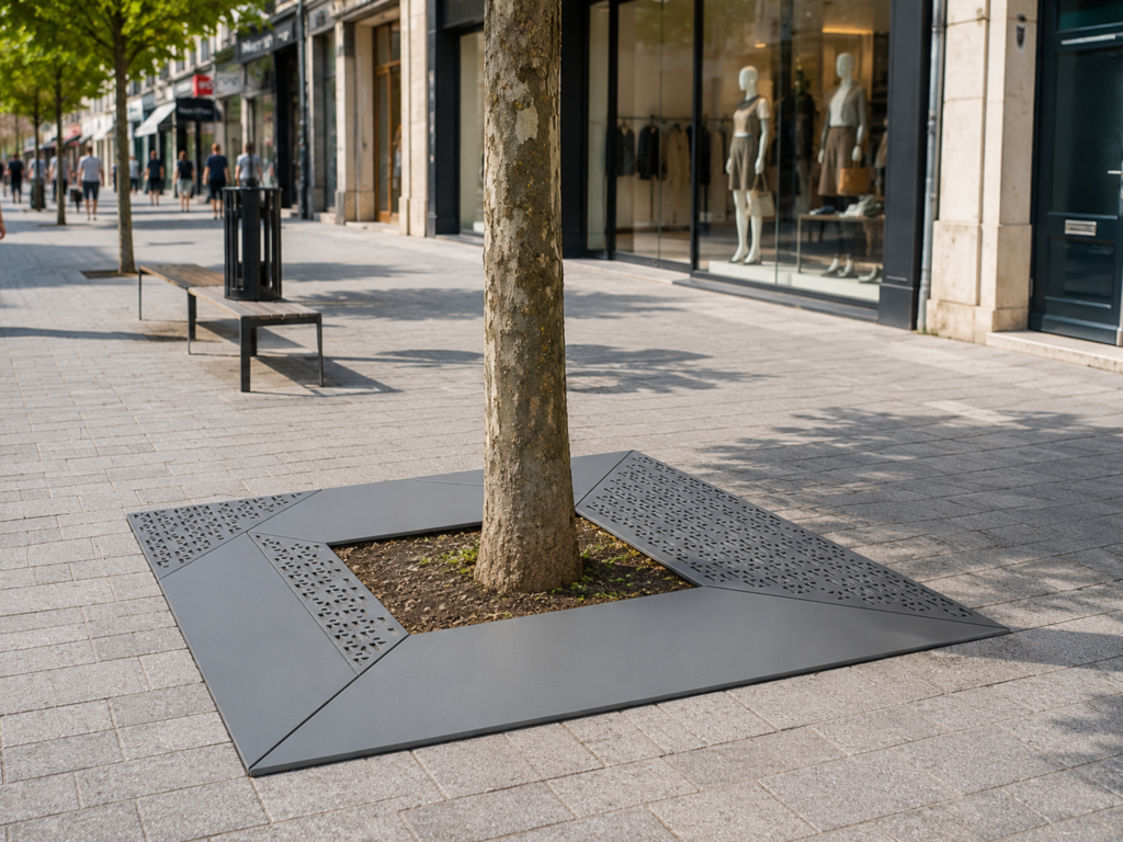 Grille d´Arbre acier – Origami